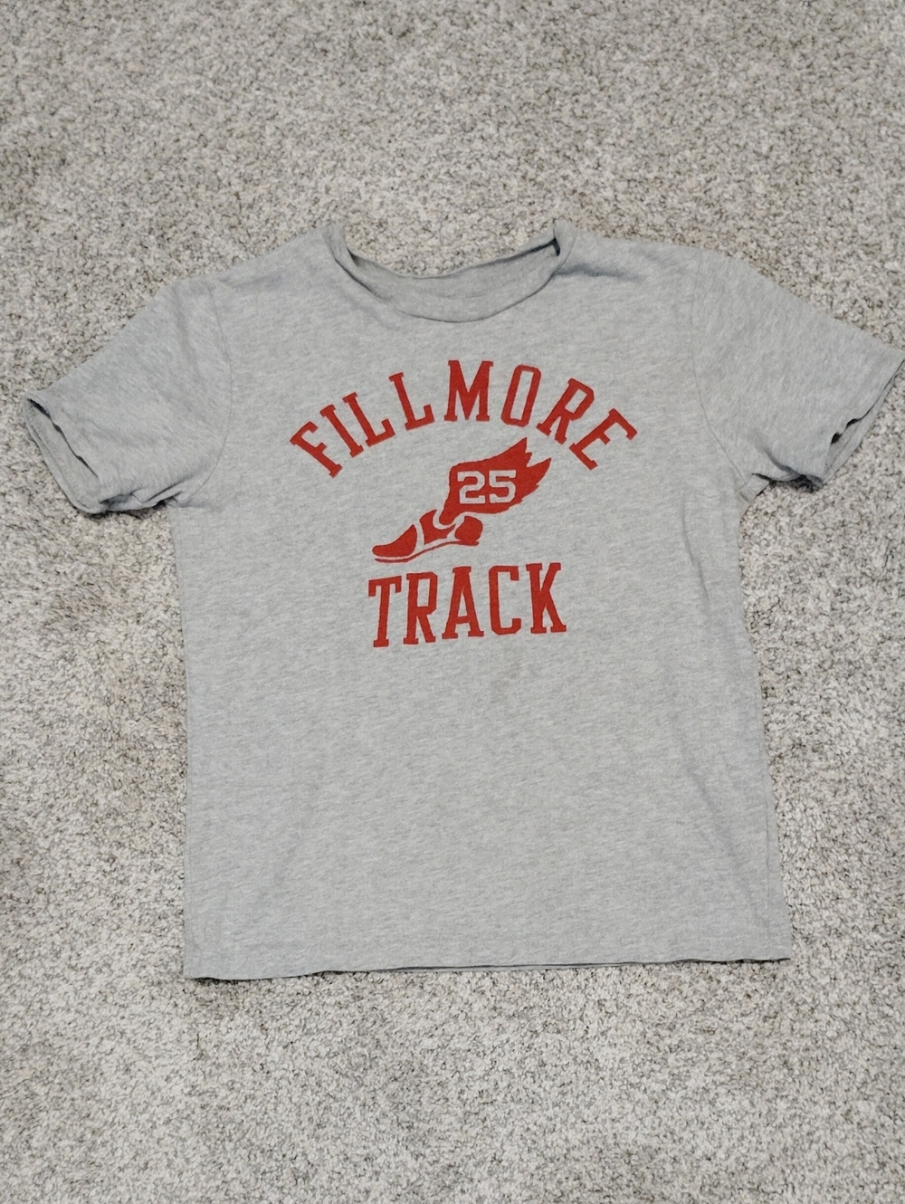 GAP Grey Tee with Red Fillmore Track Graphic